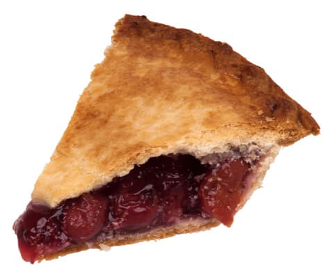 a slice of cherry pie
